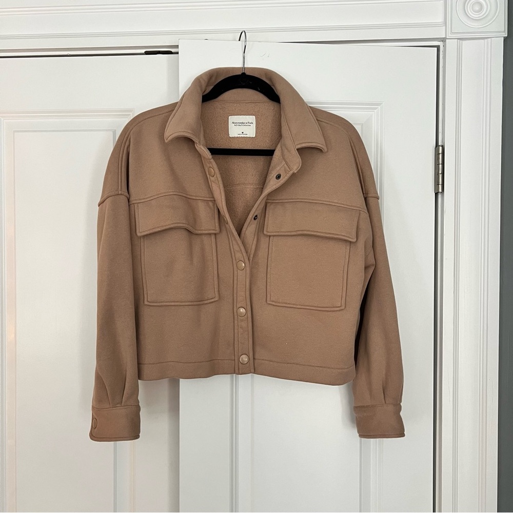 Cropped fleece jacket